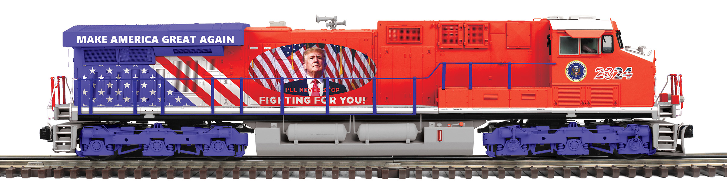 MTH20-21935-1 ES44AC Donald J Trump High Rail Diesel PS 3.0 - Click Image to Close