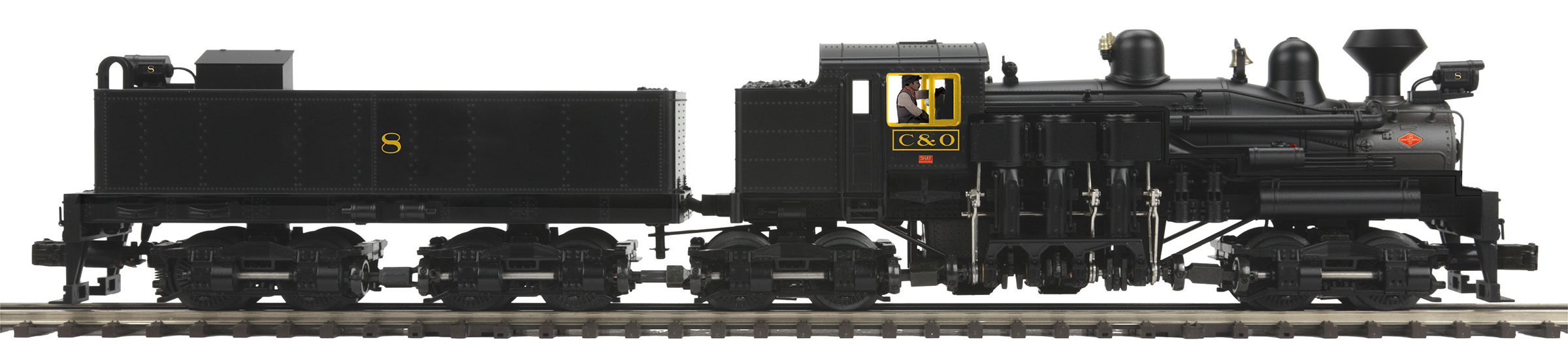 MTH20-3882-1 C&O 4 Truck Shay Steam PS3.0