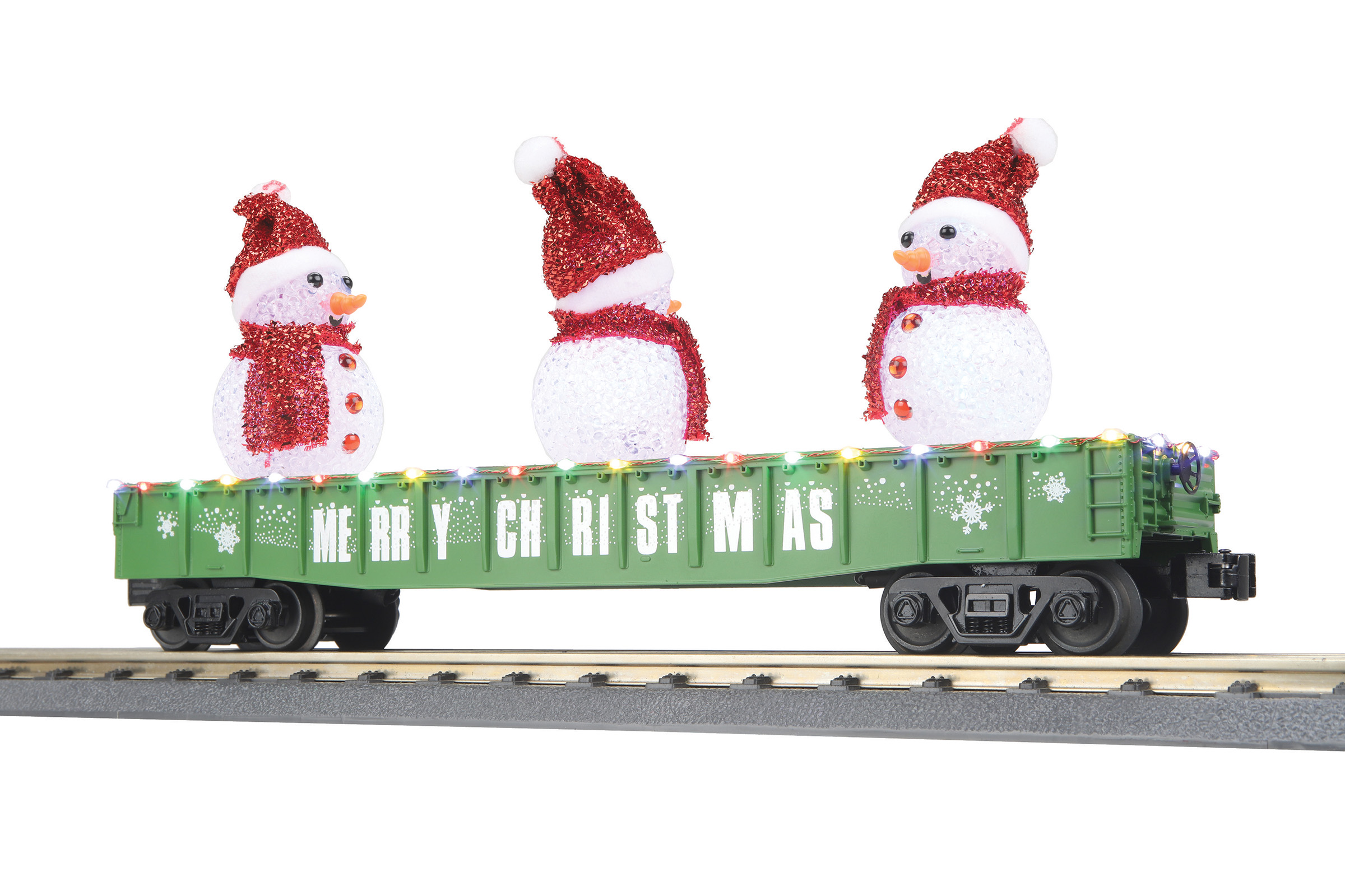 MTH30-72229 Gondola LED Christmas Lights& Snowmen (Green)