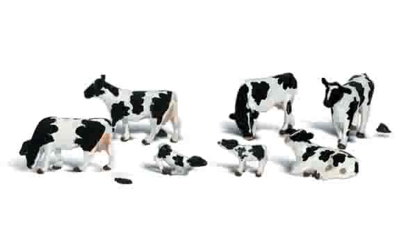 O Gauge Woodland Scenics A2724 Holstein Cows