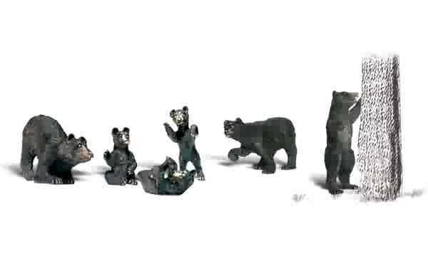 O Gauge Woodland Scenics A2737 Black Bears