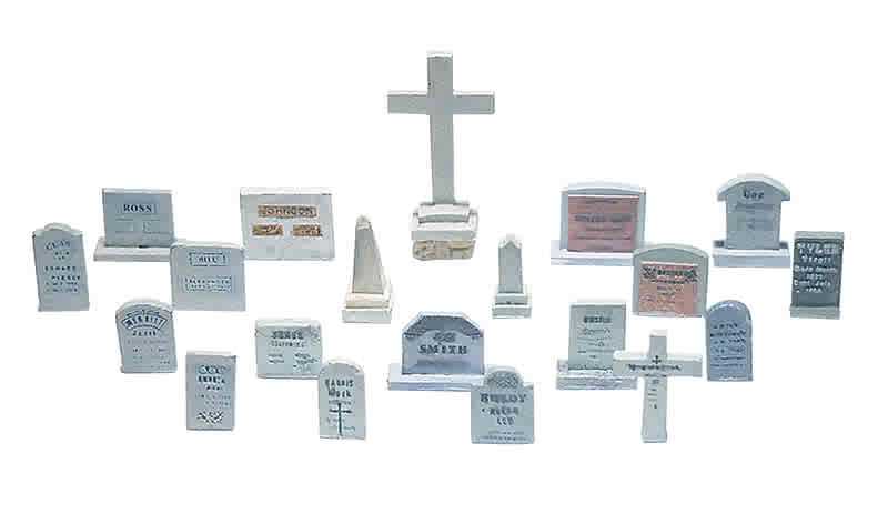 HO Gauge Woodland Scenics D201 20 Tombstones