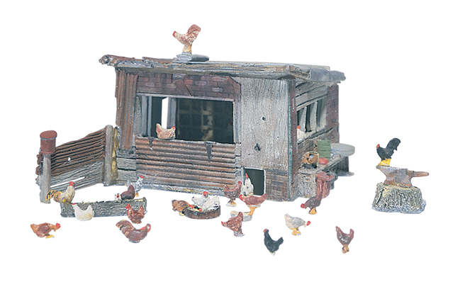 HO Gauge Woodland Scenics D215 Chicken Coop